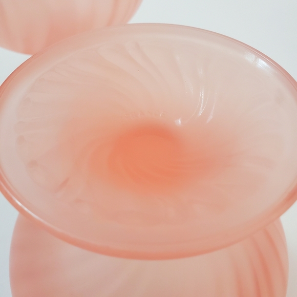 Pink Vintage Depression Glass - Sundae bowls - Made in France - Picture 3 of 4